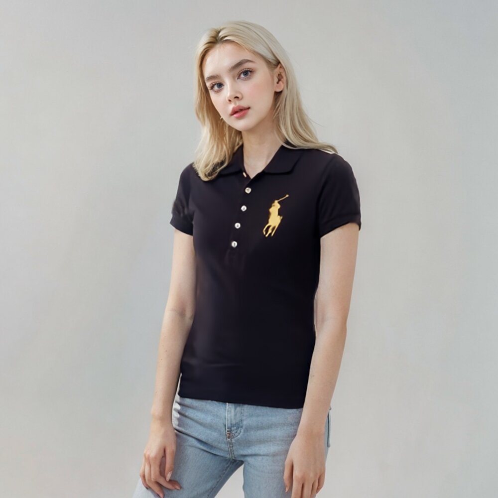 POLO Ralph Lauren 女款 大馬 金馬 刺繡 POLO衫 雙扣 版型偏小 女生上衣 現貨-圖片-9