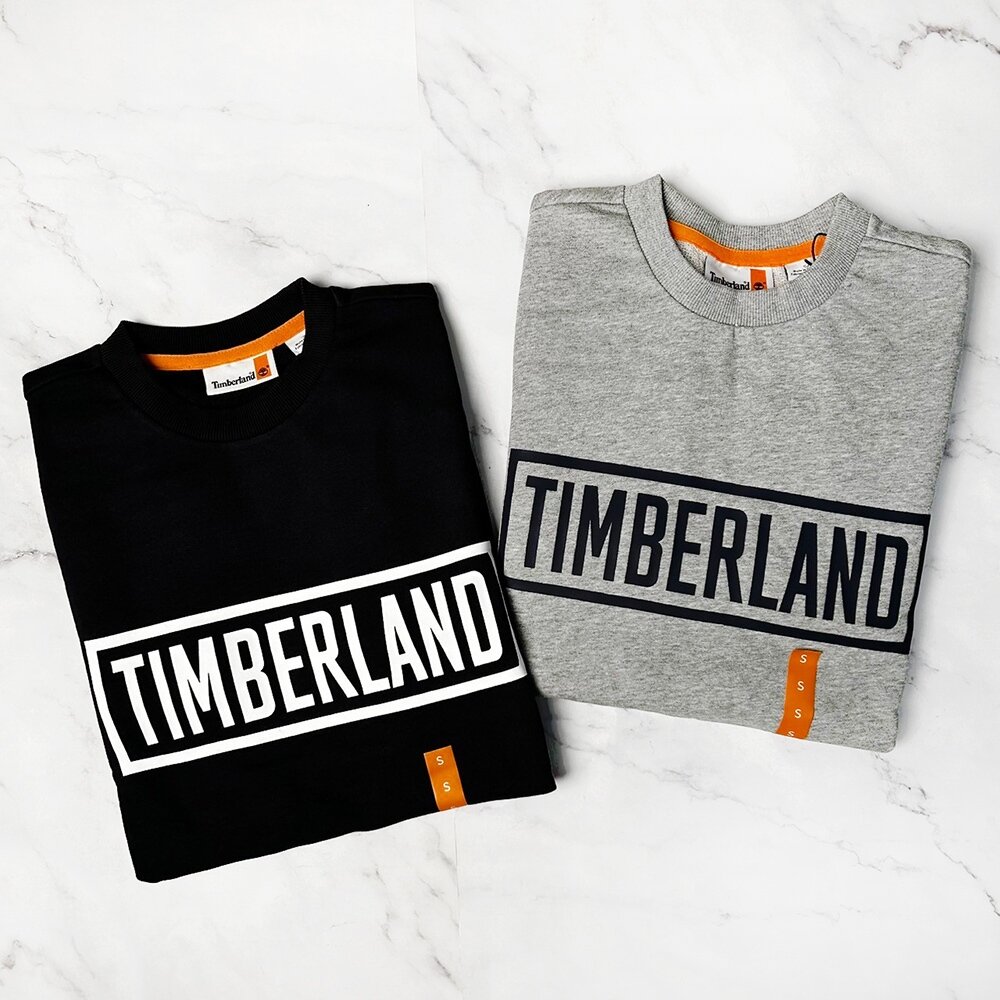 TIMBERLAND 圓領 長袖 大學T 內裏毛圈 立體印膠LOGO 男女款 男生上衣 男生衣著-圖片-3