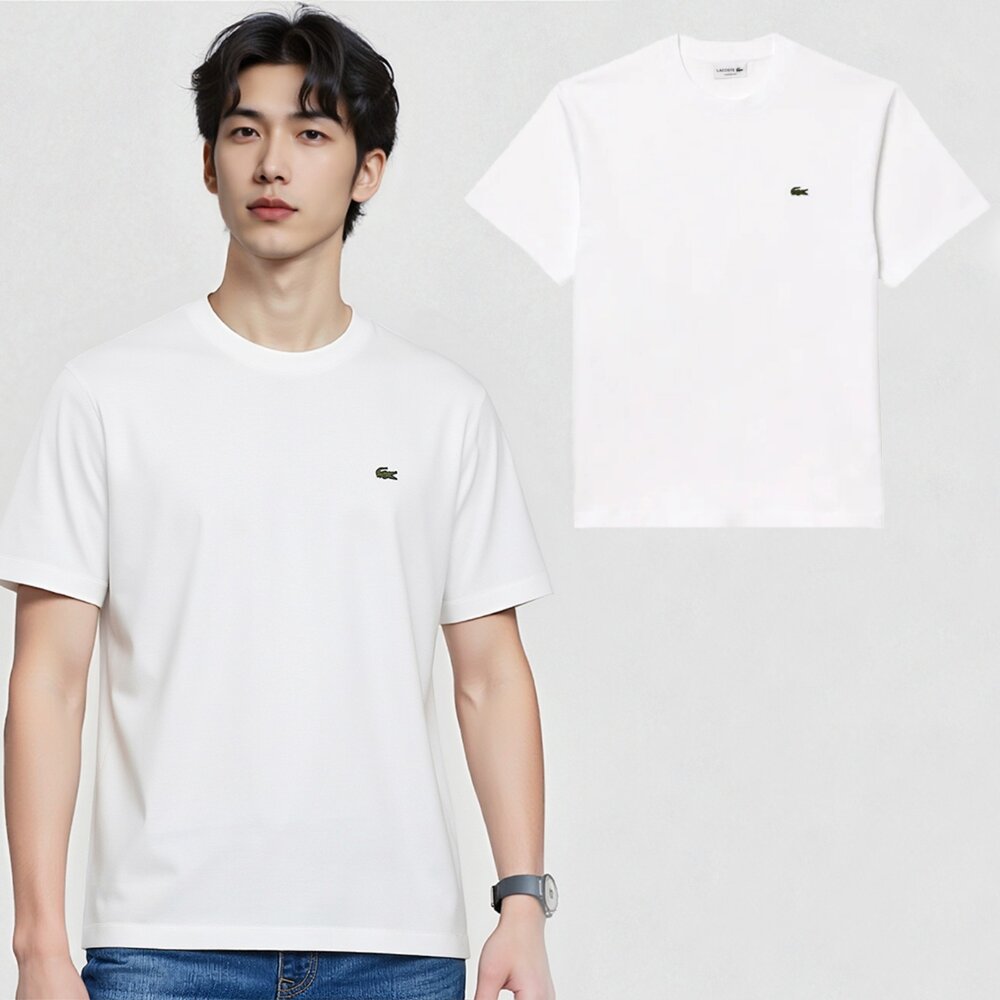 260327171945-鱷魚 Lacoste 刺繡 經典小Logo 上衣 素面 短袖 素T 短T 情侶衣