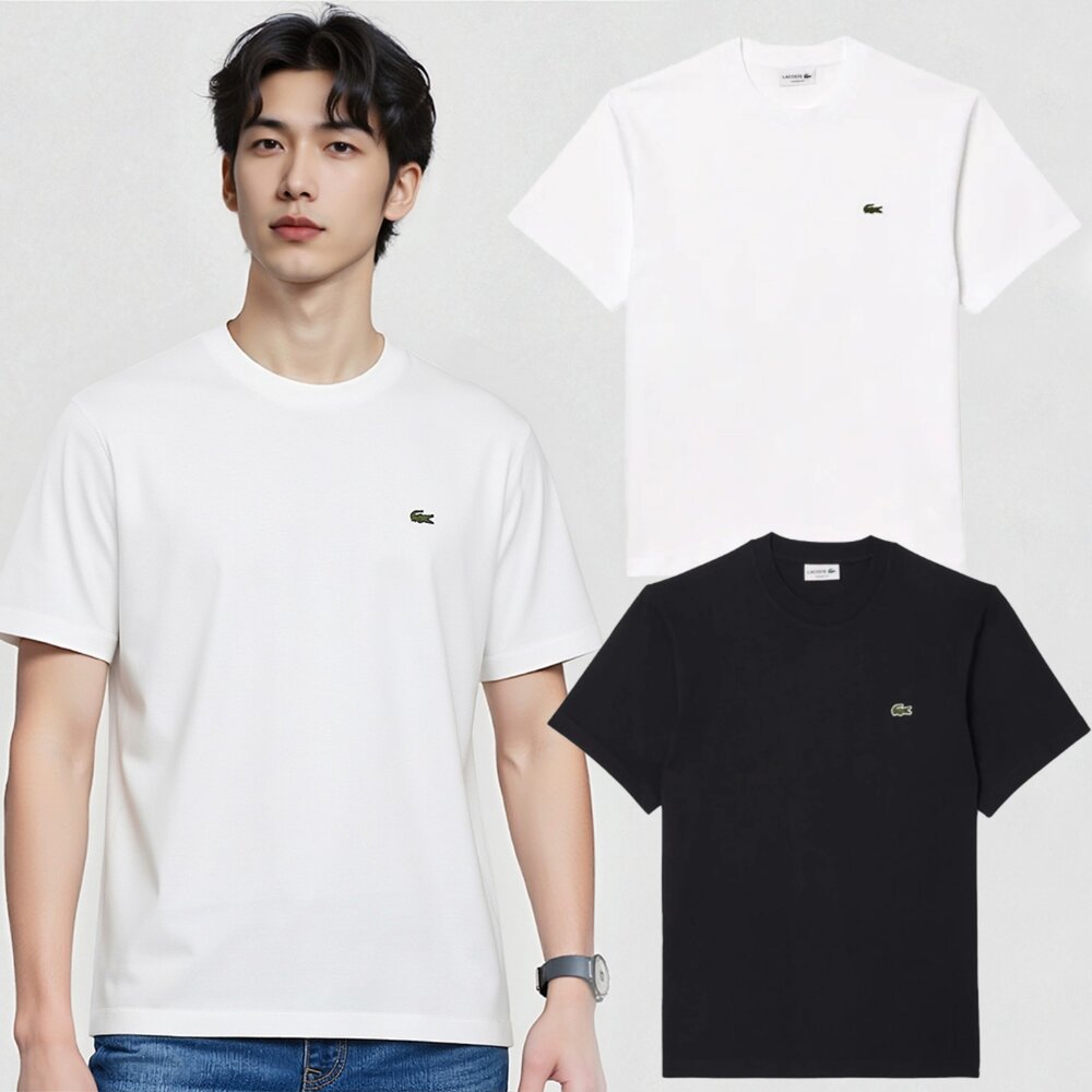 260327171945-鱷魚 Lacoste 刺繡 經典小Logo 上衣 素面 短袖 素T 短T 情侶衣
