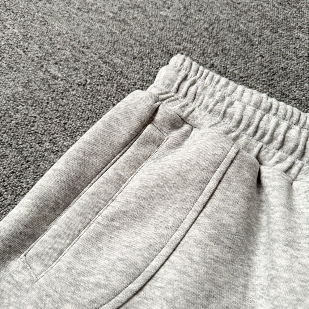 韓版 車線造型 剪裁 彎刀短褲 棉短褲 黑 灰 厚磅 短褲 男女 情侶 1793-圖片-9