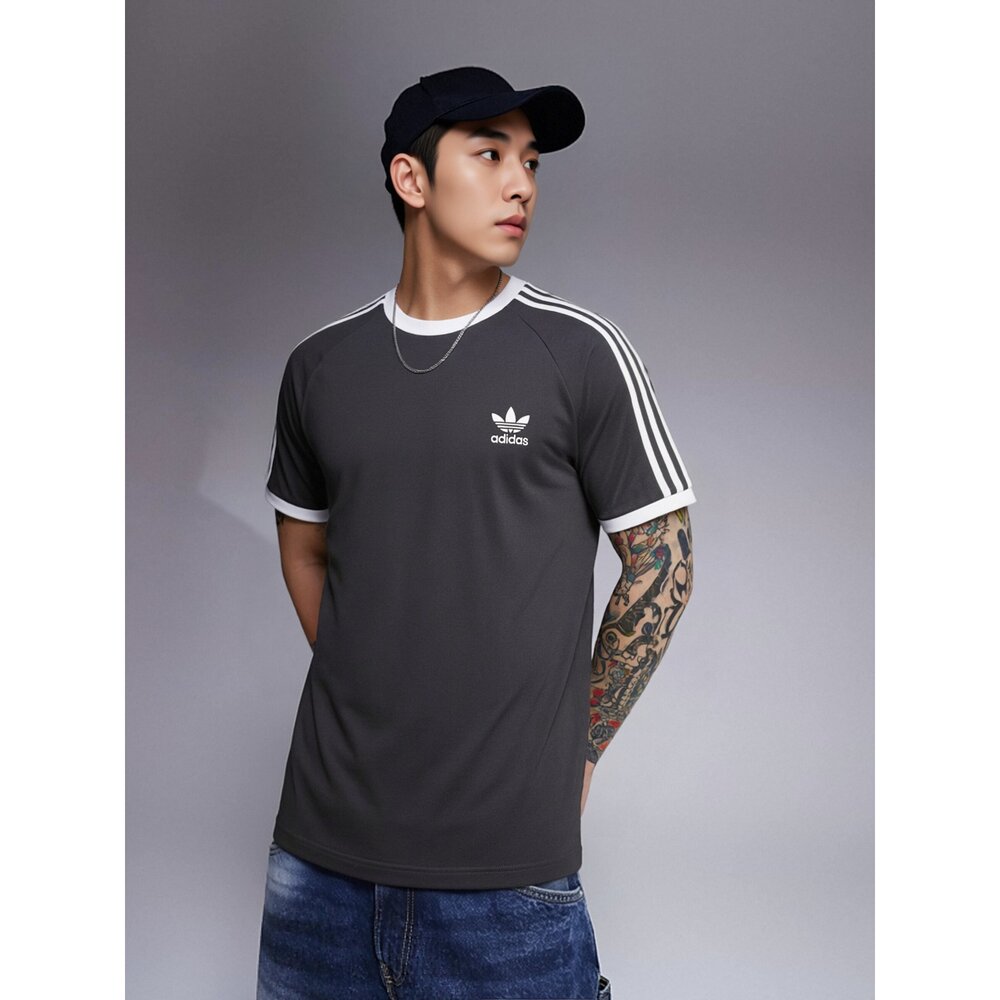 愛迪達Adidas Originals 經典三線三葉草休閒運動圓領短T IA4845 IA4846