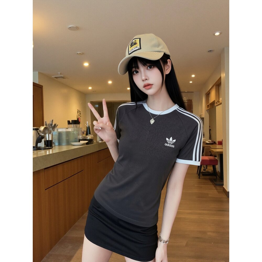 愛迪達 Adidas Originals 經典三線 三葉草 休閒運動圓領短T IA4845 IA4846-圖片-4