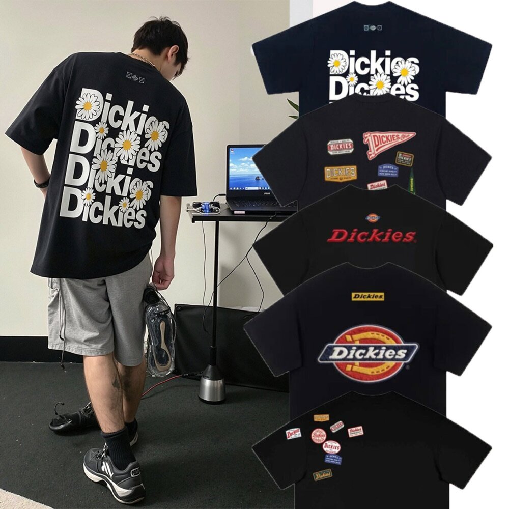 260805162256-Dickies 重磅 塗鴉 貼布 經典LOGO 徽章 小雛菊  復古短T