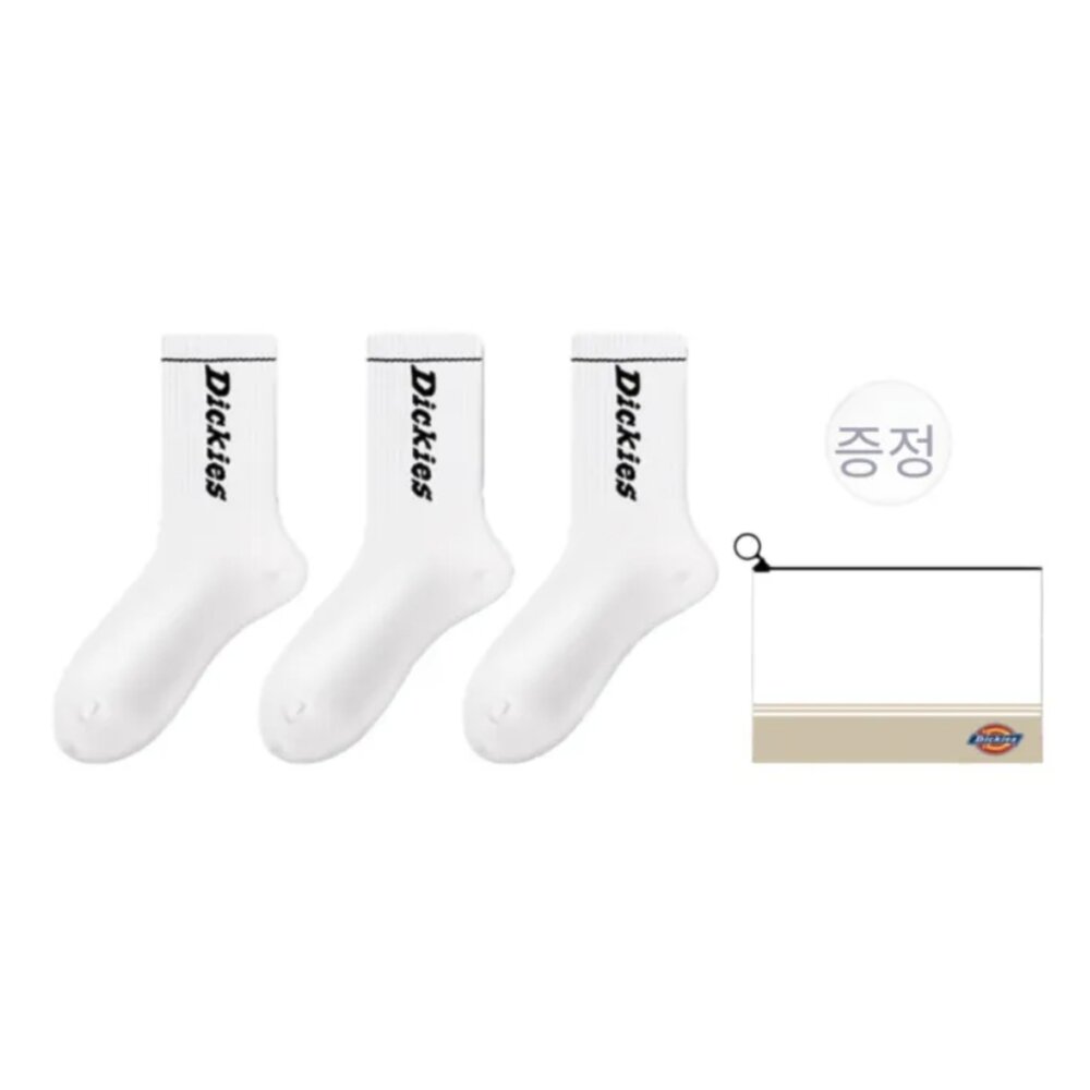 260812170726-Dickies Logo Socks  文字LOGO  中筒襪 薄款 三雙一組