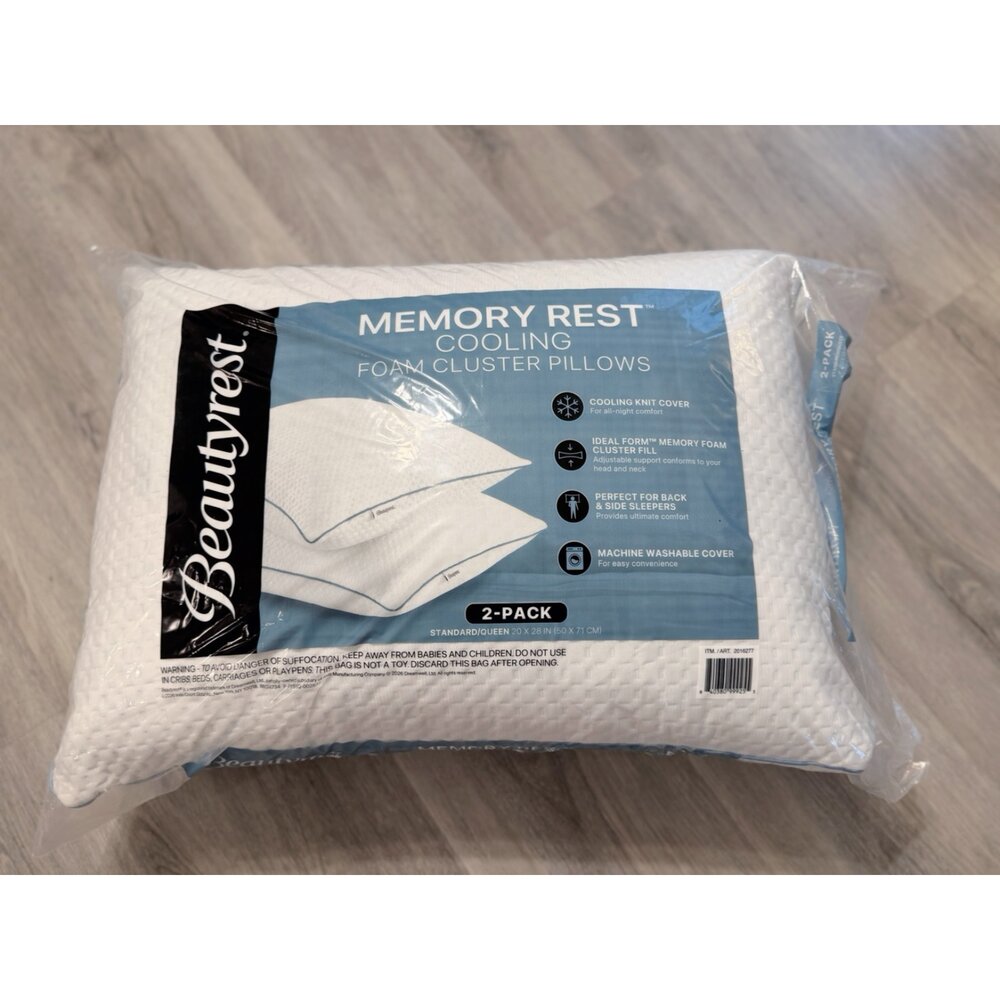 【Simmons】席夢思 memory rset Cooling 枕頭兩入-圖片-1