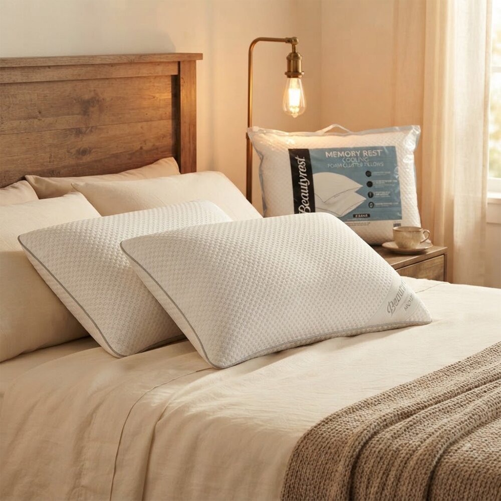 【Simmons】席夢思 美國 黑標Beautyrest 席夢思頂級涼感記憶枕 2入組-圖片-12