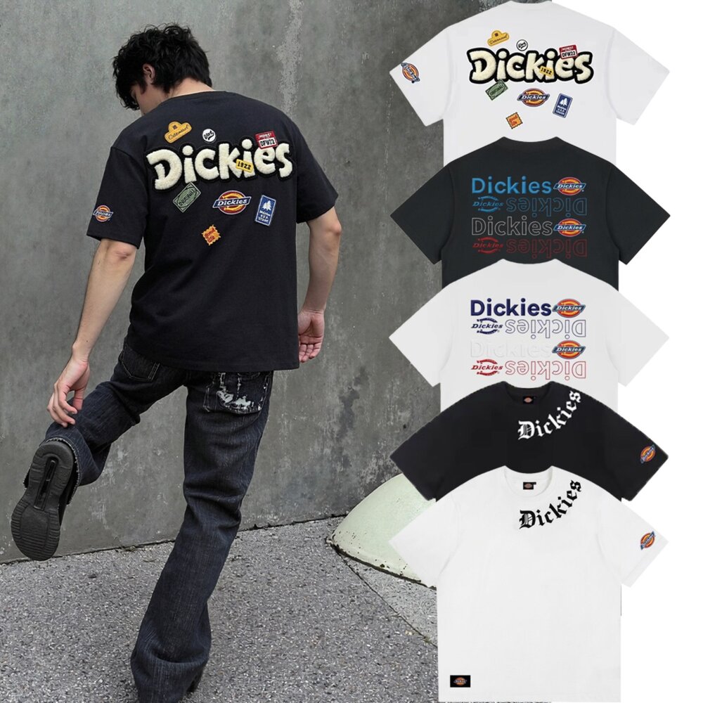260828154424-Dickies 重磅 塗鴉貼紙毛毛燙印LOGO 反轉LOGO  短袖 T恤