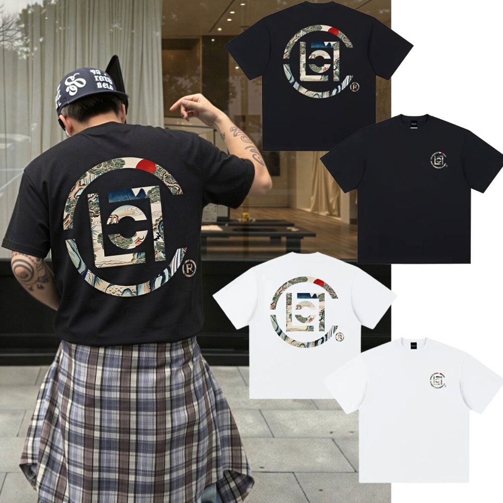 260902183158-CLOT CLOTTEE 中國 國畫短T 花花 經典LOGO 短袖