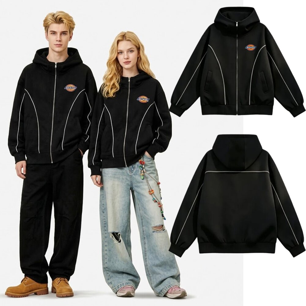 261006180942-Dickies  美式高領連帽外套 經典馬蹄Logo  寬版落肩 重磅純棉 男女同款