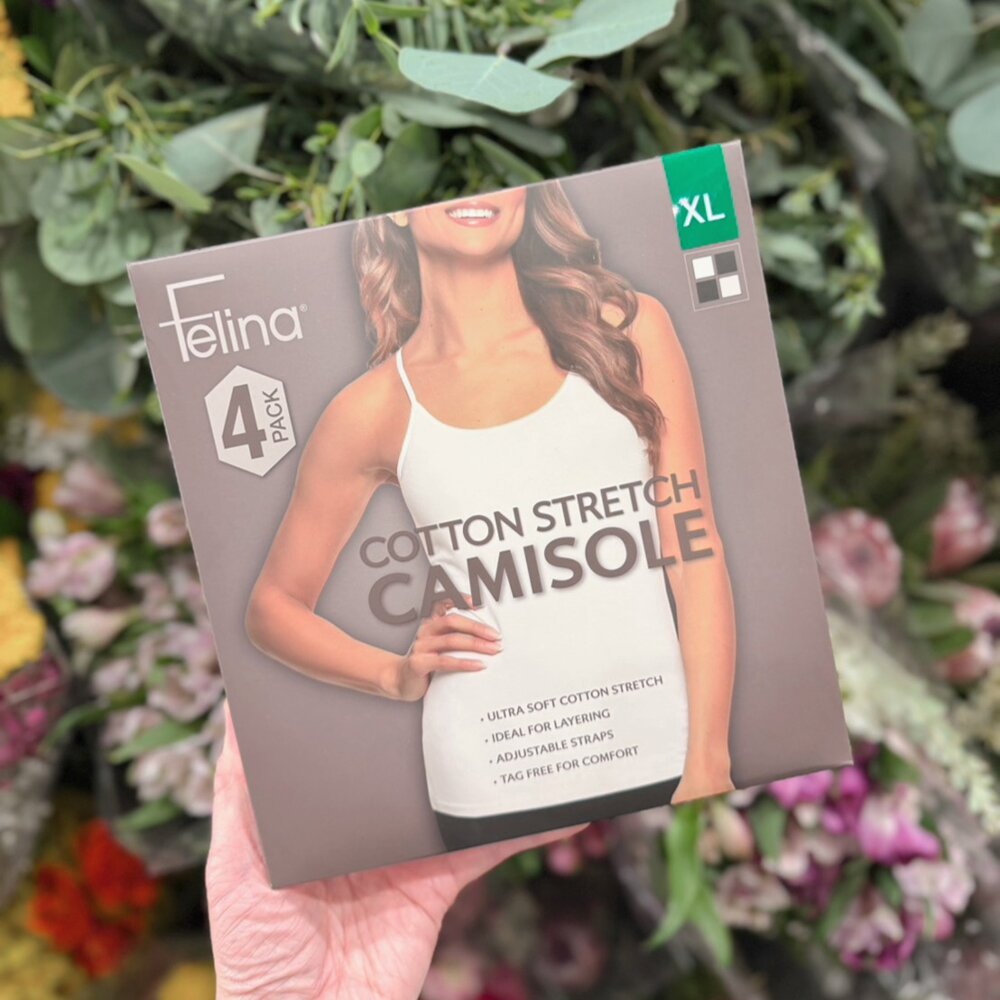 🇺🇸 Felina Cotton Stretch 棉質彈性細肩背心 4件組-圖片-1