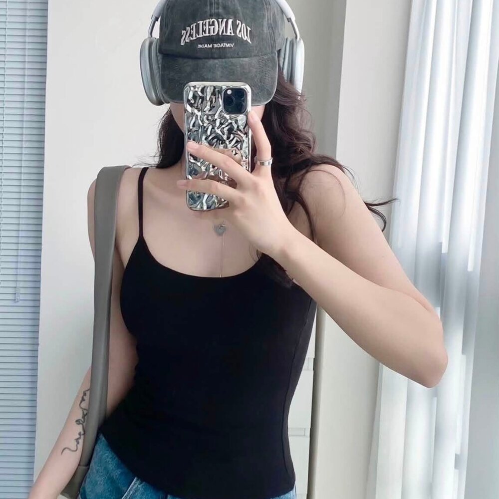 🇺🇸 Felina Cotton Stretch 棉質彈性細肩背心 4件組-圖片-6