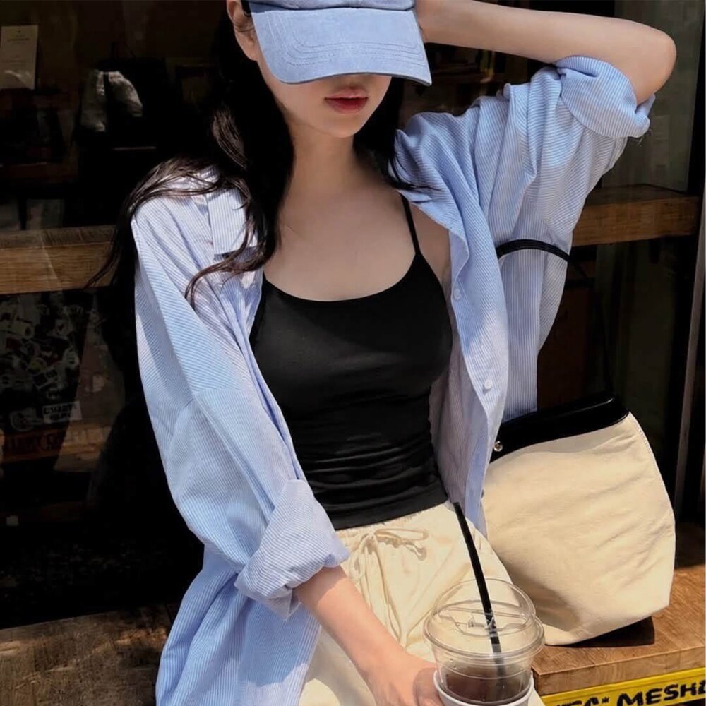 🇺🇸 Felina Cotton Stretch 棉質彈性細肩背心 4件組-圖片-10