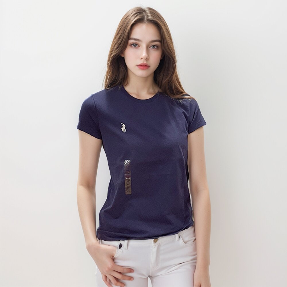 POLO RALPH LAUREN 女生 圓領 刺繡 小馬素T 女生上衣 女生短袖 美國代購-圖片-1