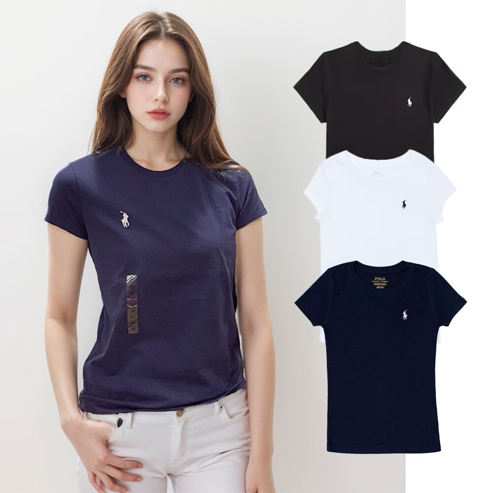 POLO RALPH LAUREN 女生 圓領 刺繡 小馬素T 女生上衣 女生短袖 美國代購 封面照片