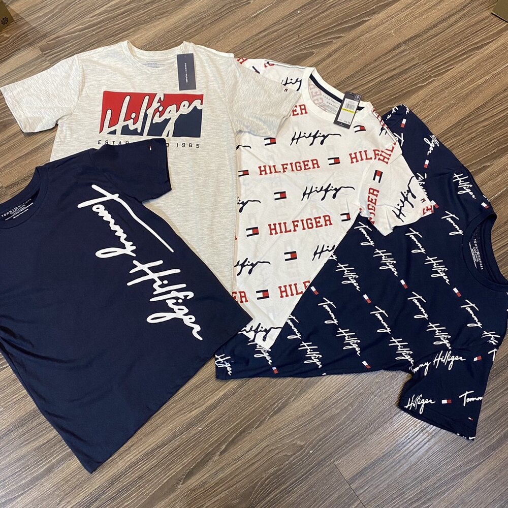 Tommy Hilfiger 青年版 滿版 短Tee 情侶裝 TOMMY 短袖 男女皆可穿-圖片-1
