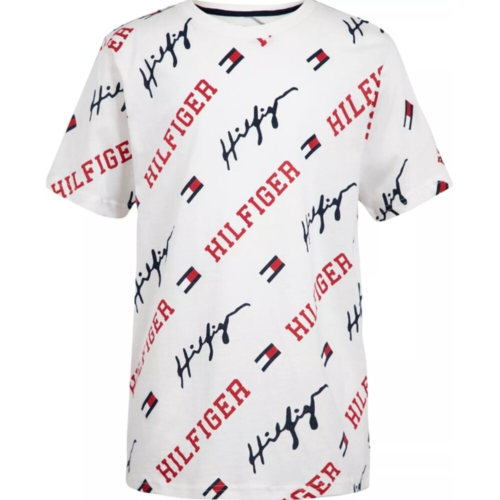 Tommy Hilfiger 青年版 滿版 短Tee 情侶裝 TOMMY 短袖 男女皆可穿-圖片-10