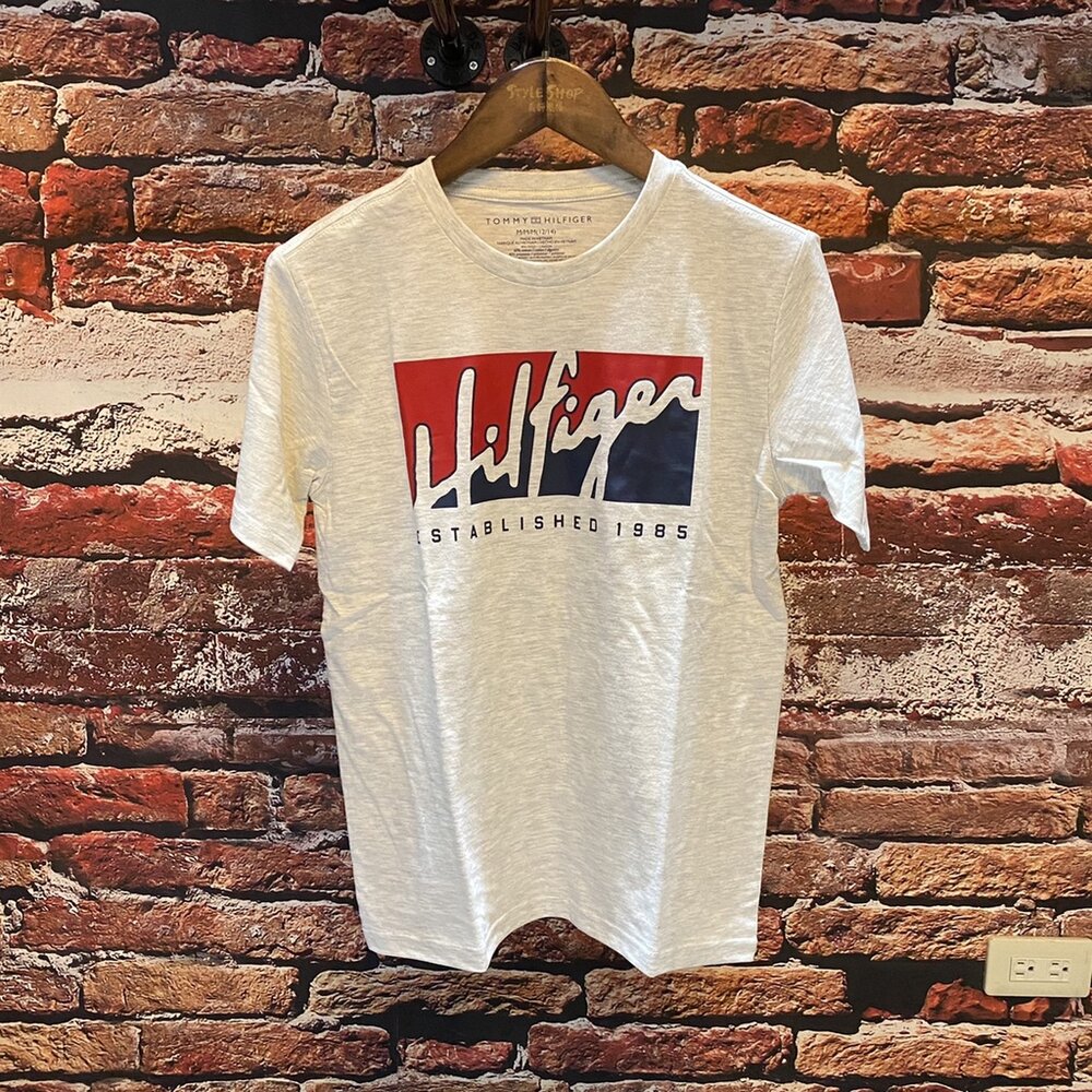 Tommy Hilfiger 青年版 滿版 短Tee 情侶裝 TOMMY 短袖 男女皆可穿-圖片-6