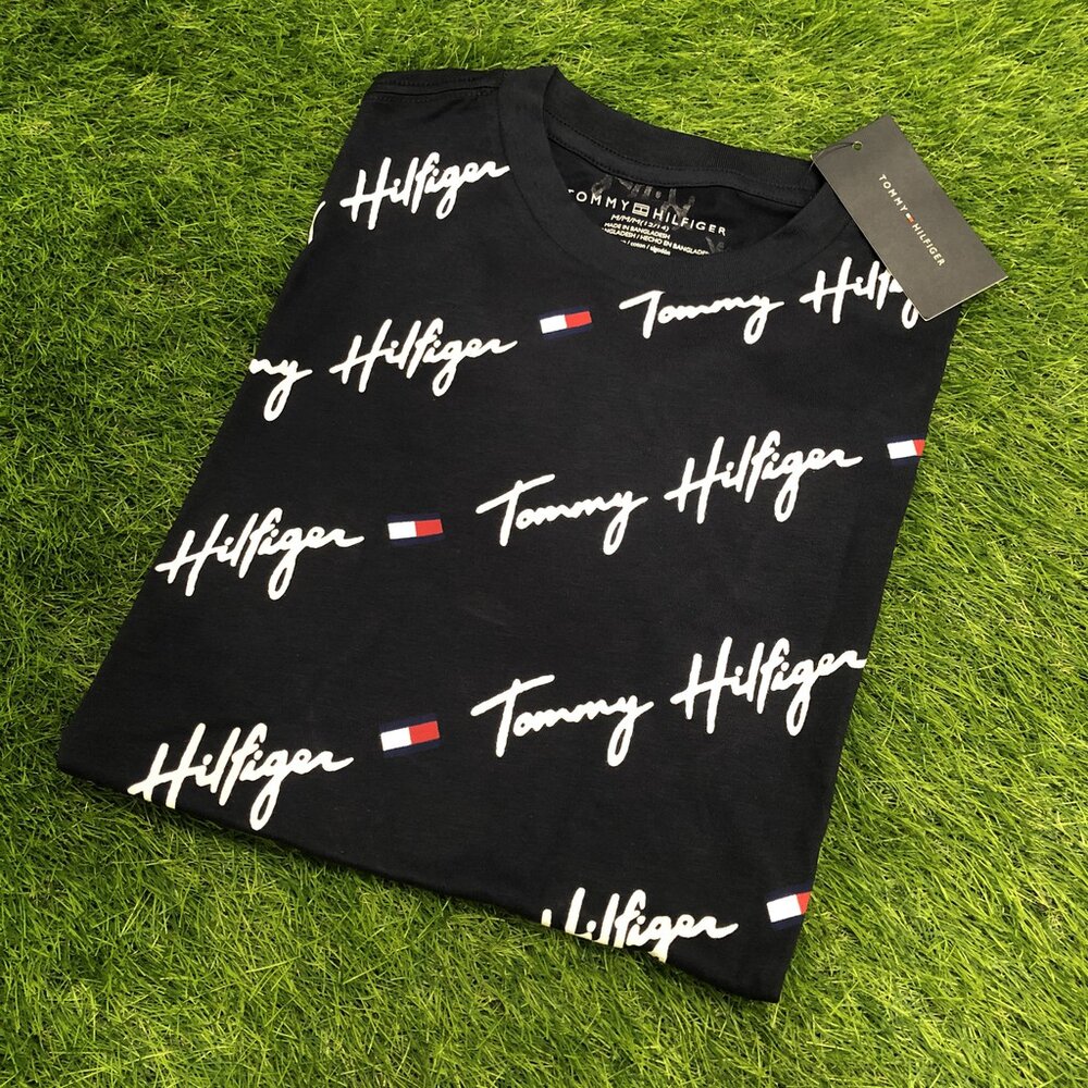 Tommy Hilfiger 青年版 滿版 短Tee 情侶裝 TOMMY 短袖 男女皆可穿-圖片-7