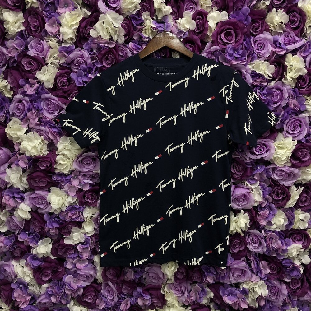 Tommy Hilfiger 青年版 滿版 短Tee 情侶裝 TOMMY 短袖 男女皆可穿-圖片-8