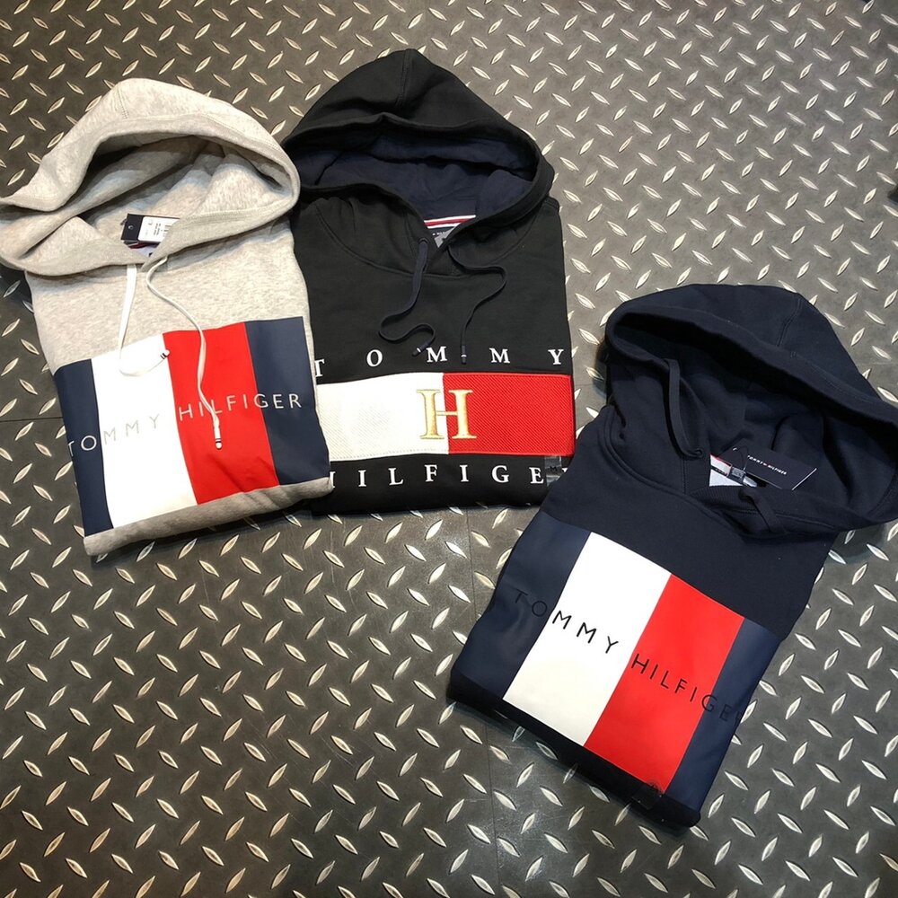 3362264330-Tommy Hilfiger tommy 帽T 經典大Logo 內刷毛 長袖上衣 情侶款