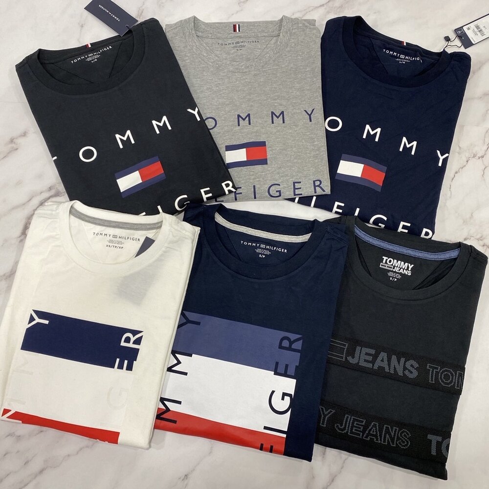 3841304460-Tommy hilfiger 草寫 男版 tommy 短袖上衣 經典LOGO上衣 短袖 美國代購 tommy