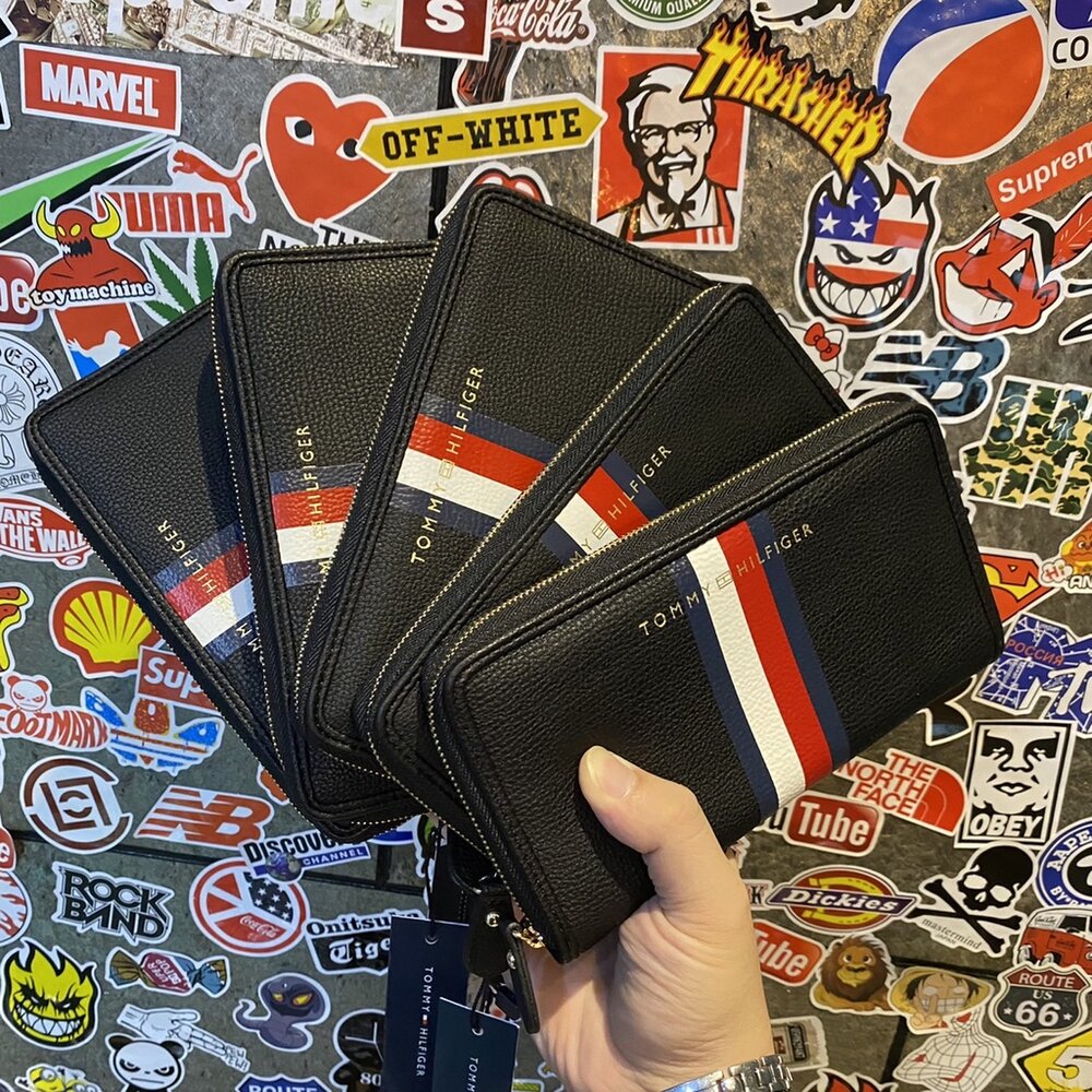 TOMMY Tommy Hilfiger 長夾 經典LOGO 皮革 零錢帶 多卡皮夾 TOMMY長夾-圖片-3