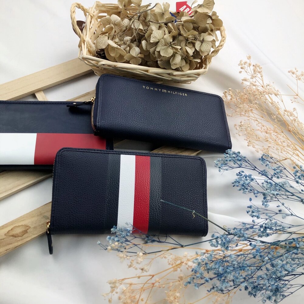 TOMMY Tommy Hilfiger 長夾 經典LOGO 皮革 零錢帶 多卡皮夾 TOMMY長夾-圖片-5