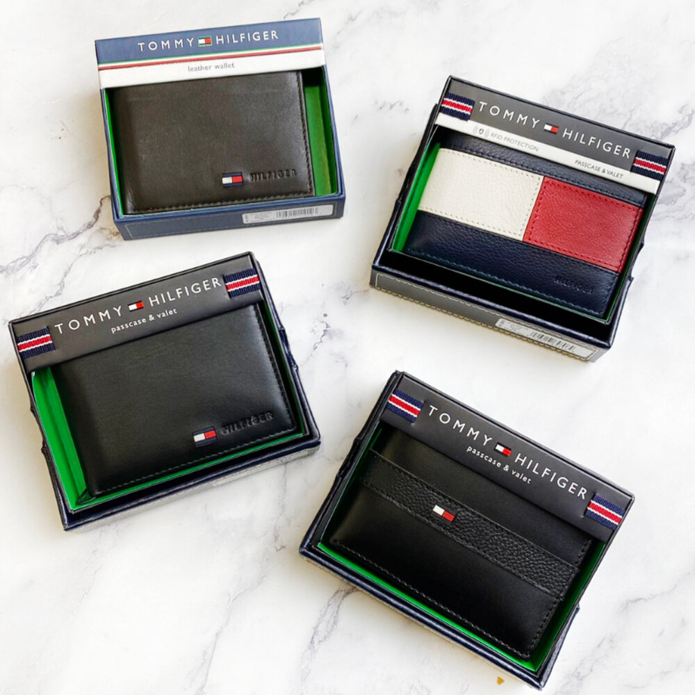 TOMMY HILFIGER 防刮 可拆相片夾 零錢袋短夾 皮夾禮盒 男生皮夾 男用錢包 短夾 男用短夾-圖片-1