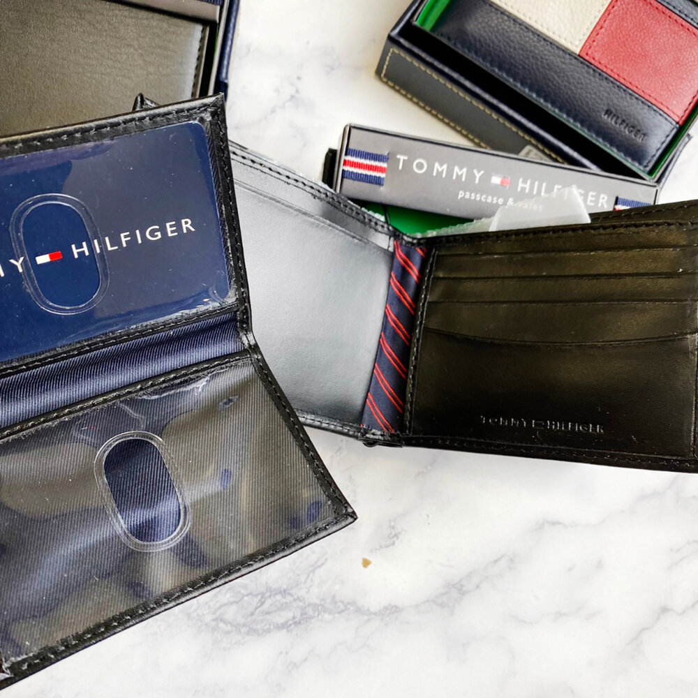 TOMMY HILFIGER 防刮 可拆相片夾 零錢袋短夾 皮夾禮盒 男生皮夾 男用錢包 短夾 男用短夾-圖片-2
