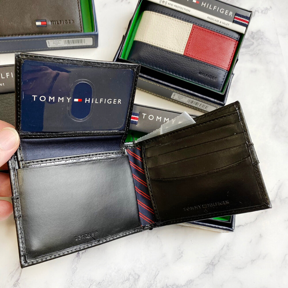 TOMMY HILFIGER 防刮 可拆相片夾 零錢袋短夾 皮夾禮盒 男生皮夾 男用錢包 短夾 男用短夾-圖片-3
