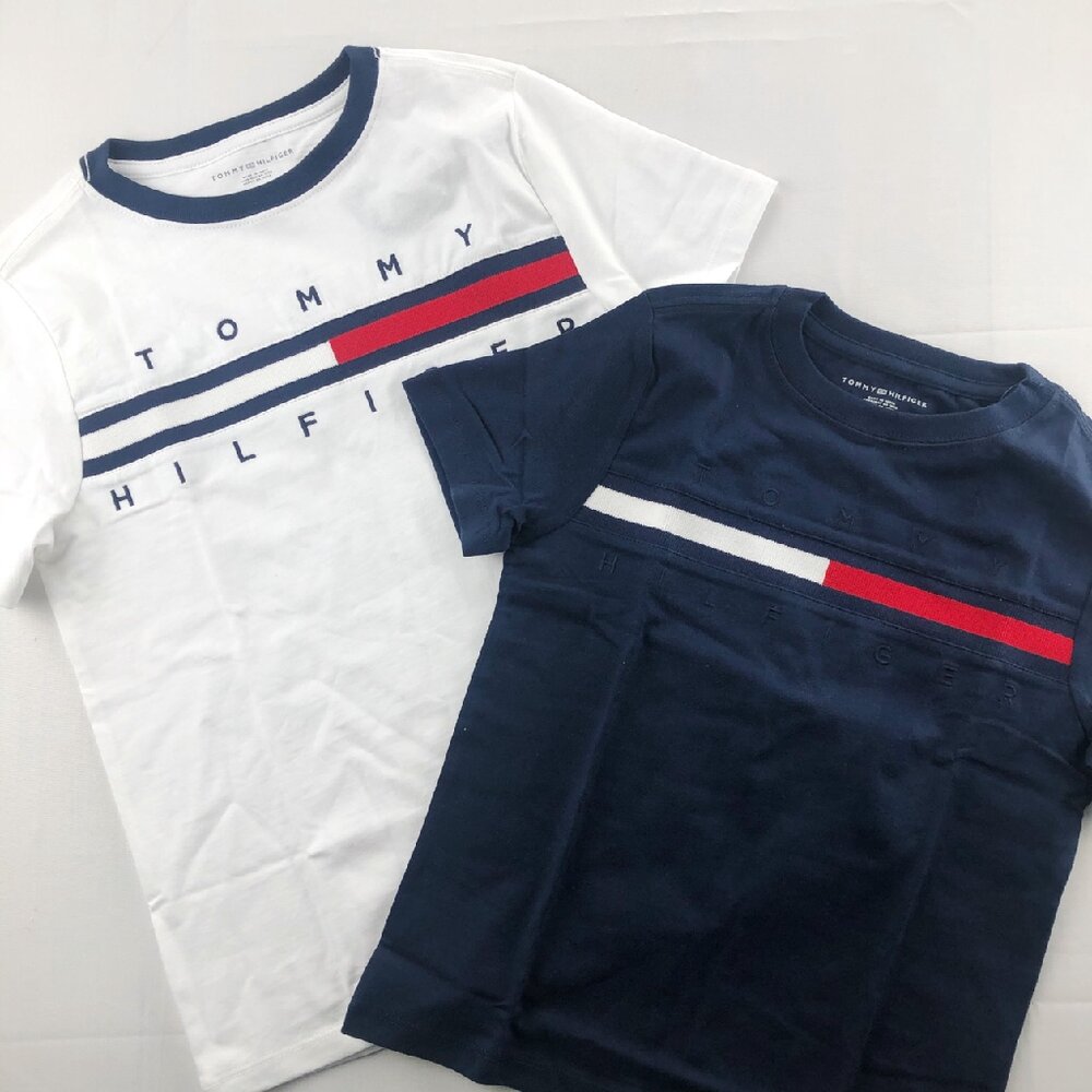 4536669551-TOMMY HILFIGER tommy 經典款 青年 女款 短t 刺繡 螺紋字體 短袖t恤 露肚 文字 t-shirt