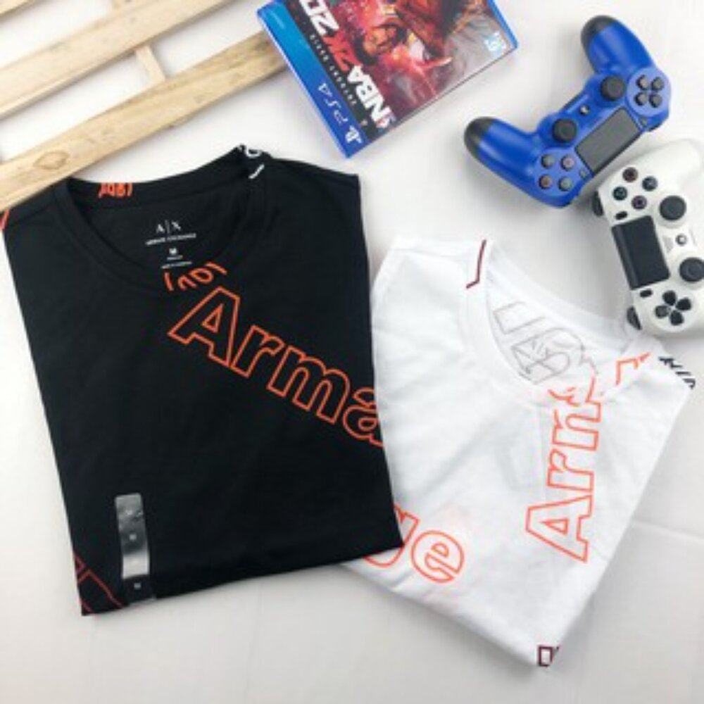 4823351045-AX armani exchange 美國男版 T-shirt 短袖t恤 男款 棉質 滿版大LOGO 短袖 現貨