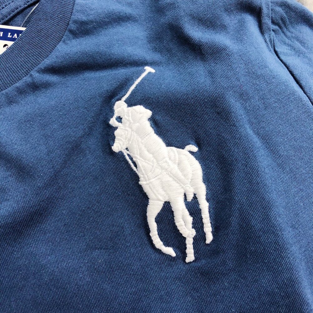 Ralph Lauren polo 大馬 男 女生衣著 刺繡 大馬短t 素面短T 青年款 閨蜜套裝 情侶裝 素t-圖片-7