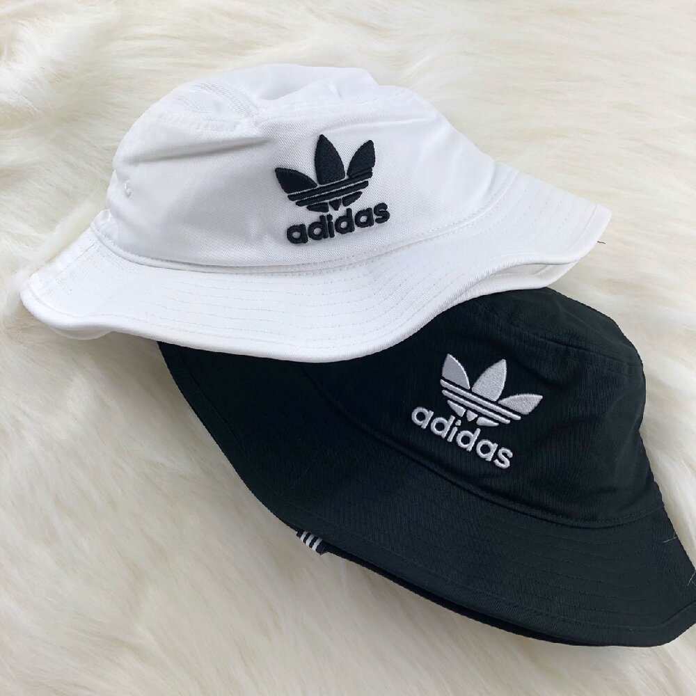 Adidas 三葉草 漁夫帽 黑白兩色 情侶款 愛迪達 DV0863 CI7710 帽子 遮陽帽-圖片-1