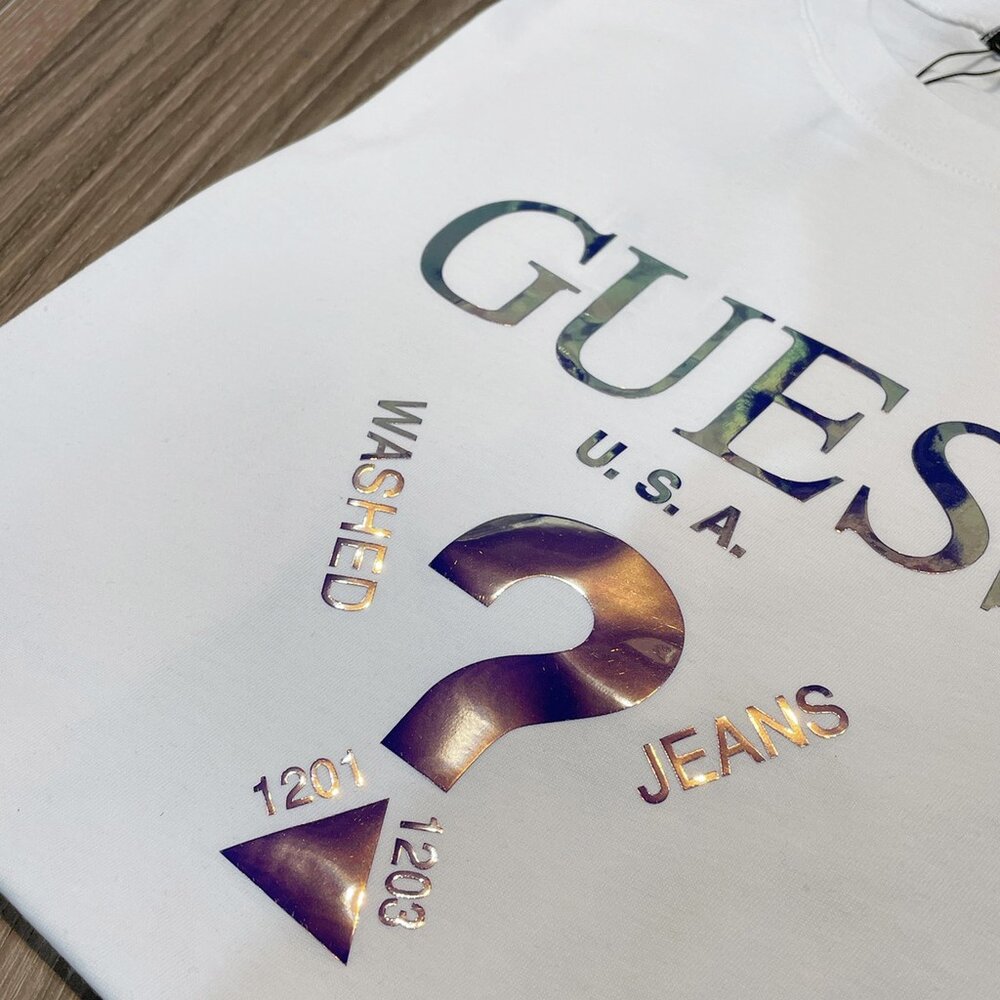 Guess 男生衣著 男生成人 GUESS短T 短T 情侶裝 T恤 經典倒三角 短袖 韓國公司貨-圖片-2