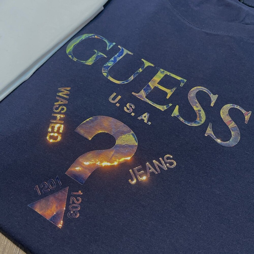 Guess 男生衣著 男生成人 GUESS短T 短T 情侶裝 T恤 經典倒三角 短袖 韓國公司貨-圖片-3