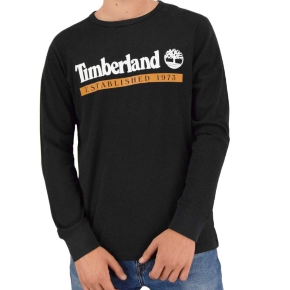 Timberland 踢不爛 特色 上衣 長袖t恤 經典LOGO 上衣 素T 休閒長袖 長袖 薄長袖-圖片-8