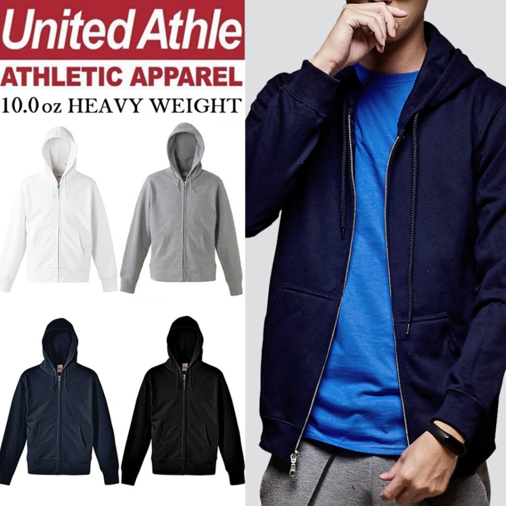 5559502335-United Athle  日本 連帽帽T 長袖帽T 連帽外套  內刷毛 10oz 高磅數