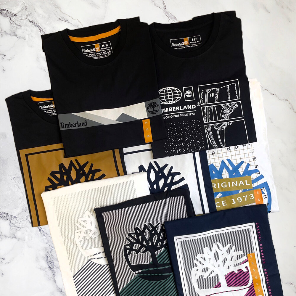 Timberland基本經典大樹logo短T大Logo夏季休閒上衣情侶款