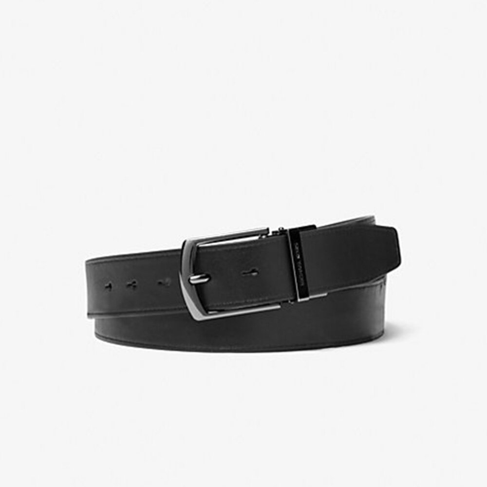 Michael kors MK 黑色/ 咖啡色/藍色 皮帶禮盒 雙面 雙頭 LOGO款 腰帶 雙面用 皮帶 多色可選-圖片-8