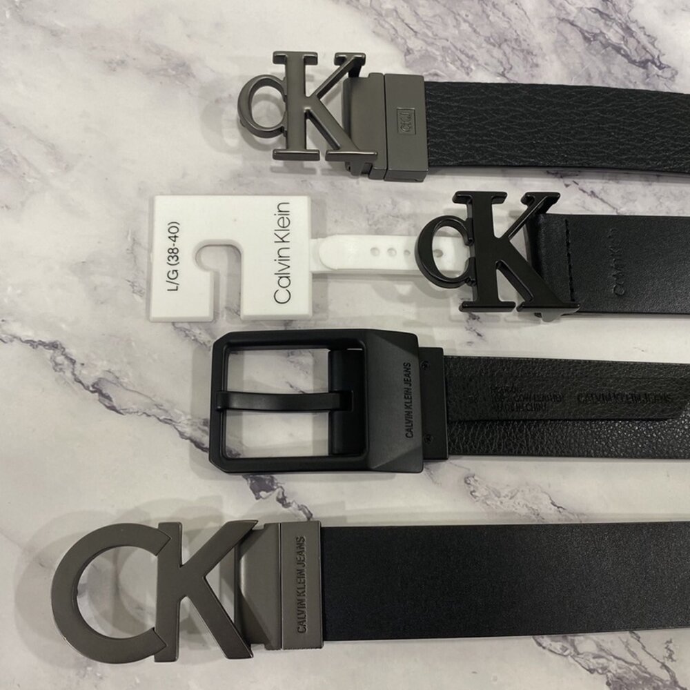 Ck Calvin Klein 大logo 小logo 皮帶 經典款-圖片-6