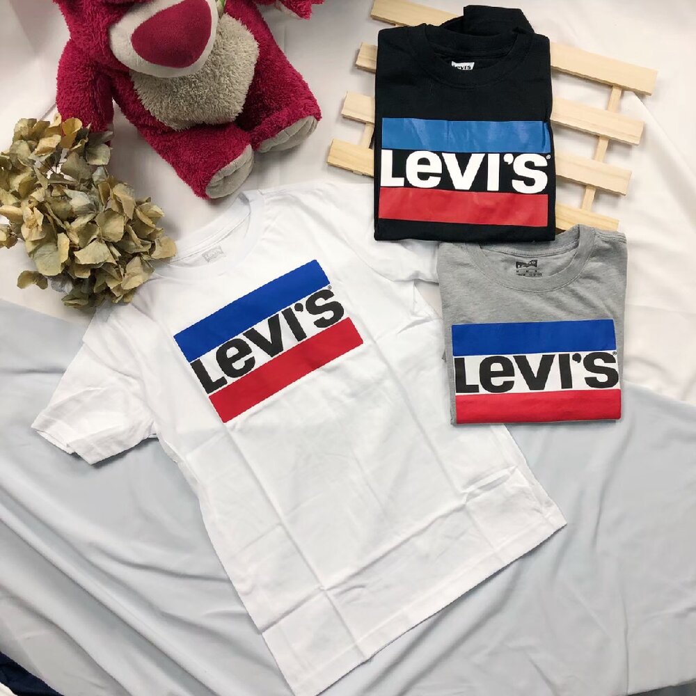 Levi's 青年 滾邊 國外限定款 IG網紅穿著款式 LEVIS 情侶款 T-shirt 短T t恤-圖片-5