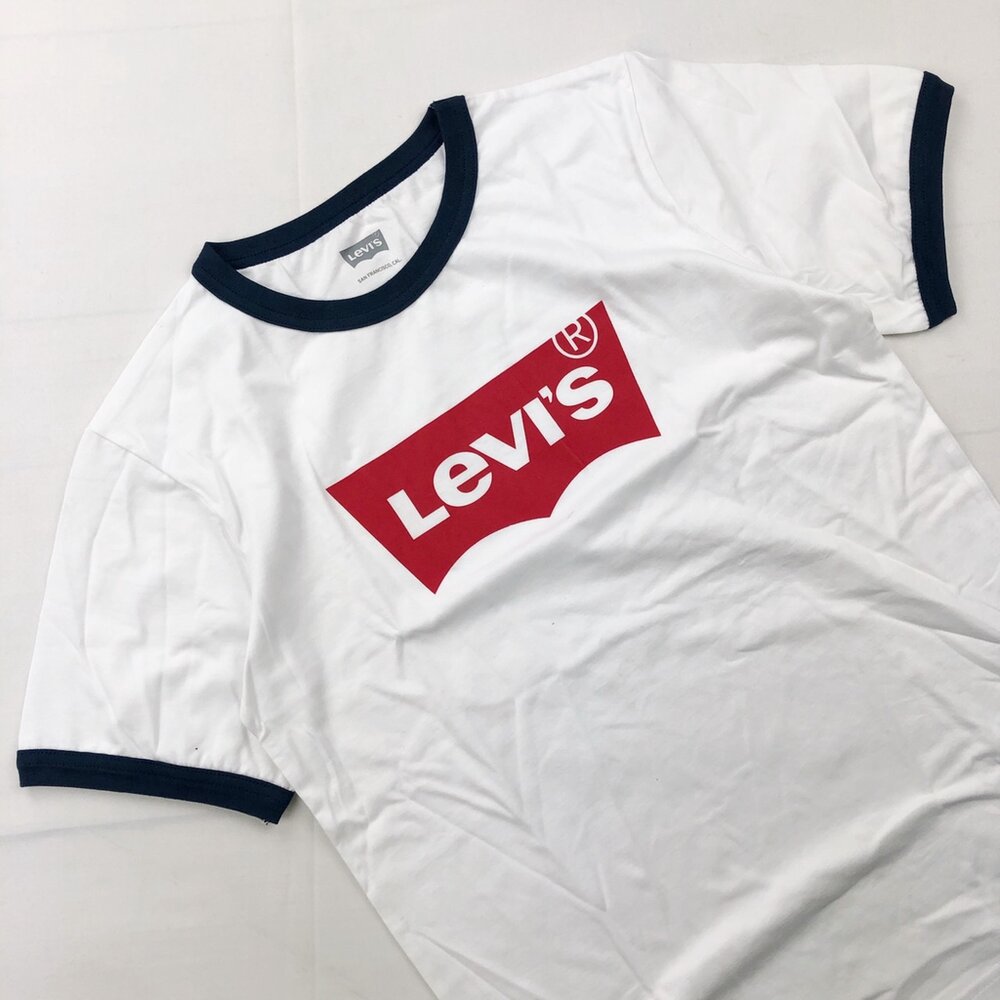 Levi's 青年 滾邊 國外限定款 IG網紅穿著款式 LEVIS 情侶款 T-shirt 短T t恤-圖片-6