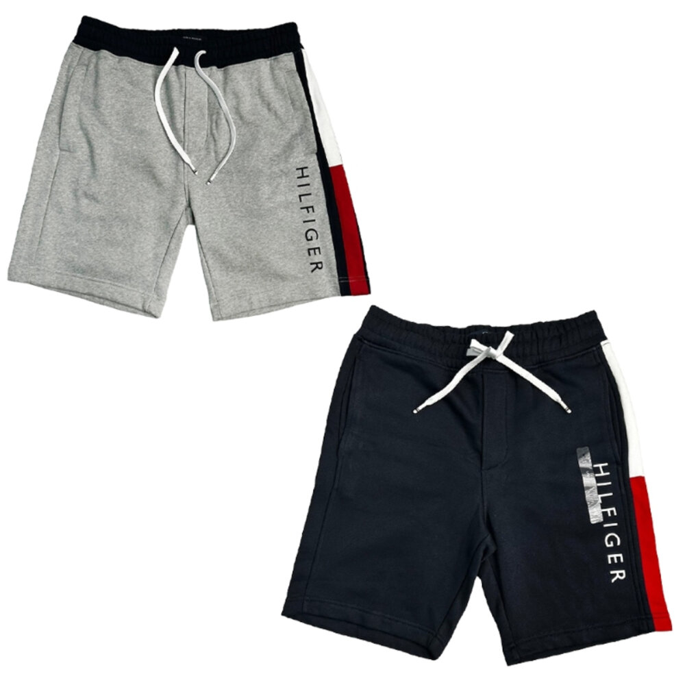 Tommy Hilfiger Tommy 男款短褲 湯米 膝上短褲 滾邊短褲 內裡刷毛 休閒褲 棉褲 短褲-圖片-1