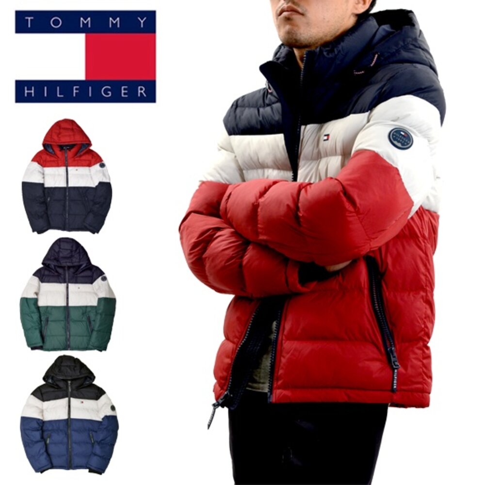 7667674376-Tommy Hilfiger 防風外套 防風 連帽 帽子 男版 成人 外套 厚棉外套 情侶款