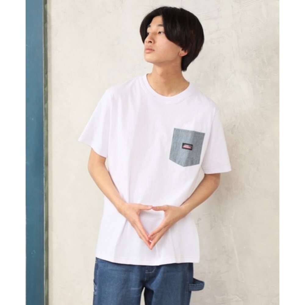 Dickies 印膠 小LOGO 經典 短袖 短Tee 拼接款 短T 口袋TEE-圖片-8