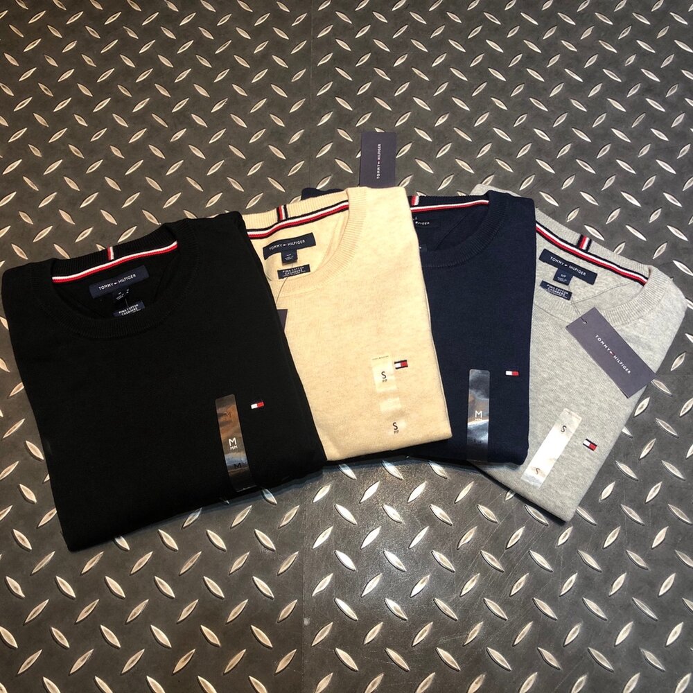 Tommy Hilfiger TOMMY 圓領毛衣 針織衫 毛衣 圓領套頭 針織毛衣 Tommy 湯米-圖片-1