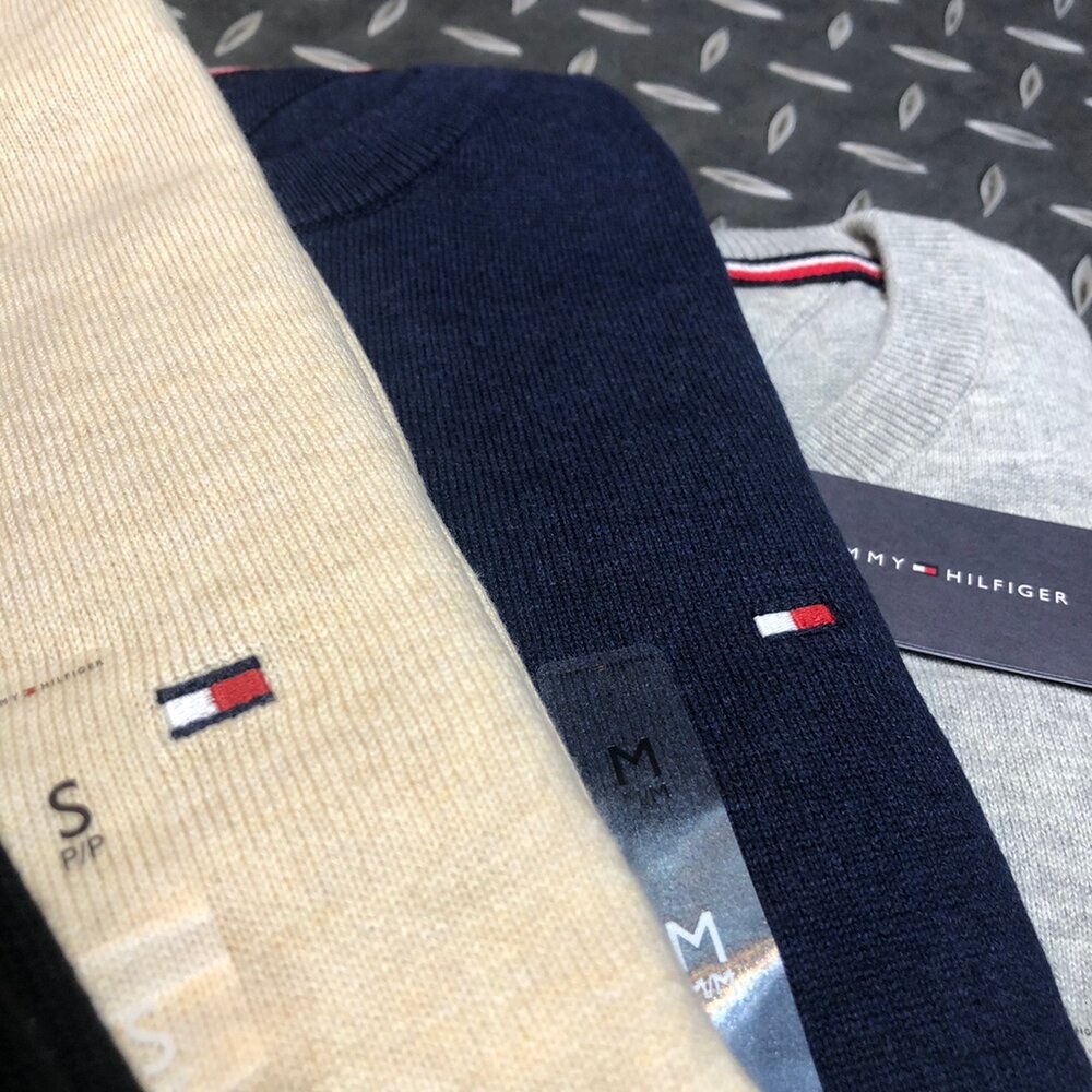Tommy Hilfiger TOMMY 圓領毛衣 針織衫 毛衣 圓領套頭 針織毛衣 Tommy 湯米-圖片-2