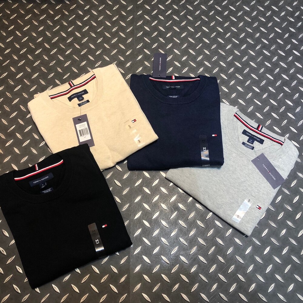 Tommy Hilfiger TOMMY 圓領毛衣 針織衫 毛衣 圓領套頭 針織毛衣 Tommy 湯米-圖片-3